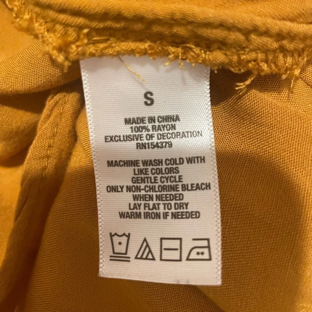 Aeropostale Brownish Orange Blouse Dress Tunic Size S Button Down & Embroidered - Picture 9 of 15